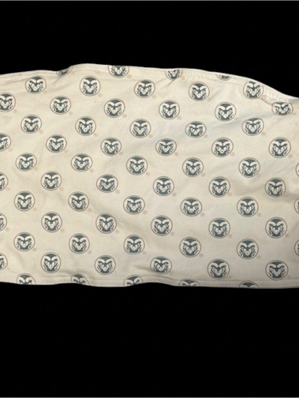 Rivalry Threads Cream Strapless Logo-Print Bandeau Crop Top